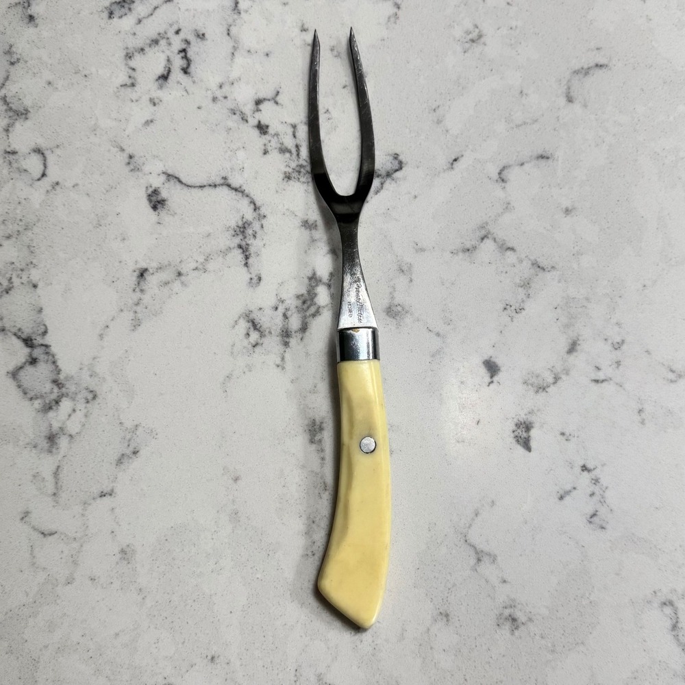 VINTAGE Crown Awards STEAK AND RIB
Fork Bakelite Handle Micro‎ Honed Made Japan